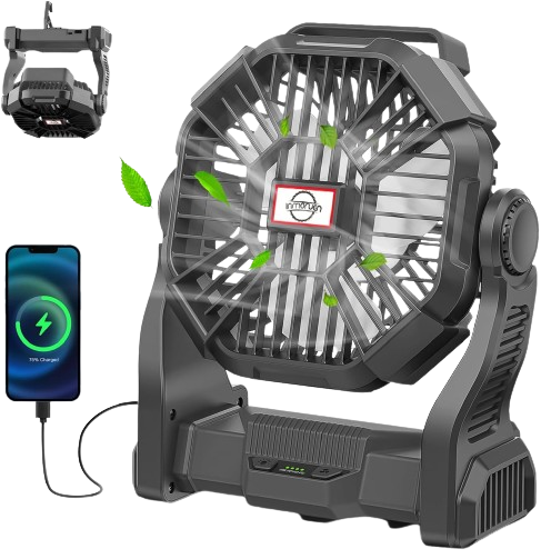 CONBOLA Portable Rechargeable Camping Fan