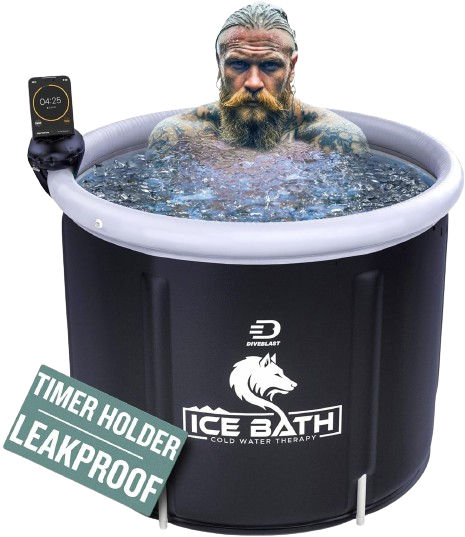 DIVEBLAST Portable Ice Bath Tub for Athletes with Phone Holder